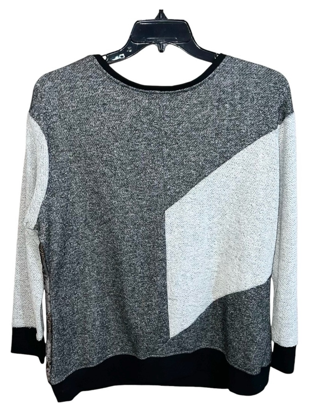 Lane Bryant Long Sleeve Sweater Women’s 14/16 Grey Black Gold - Picture 6 of 6